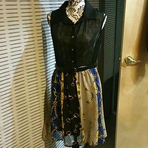 Sheer upper bodice dress